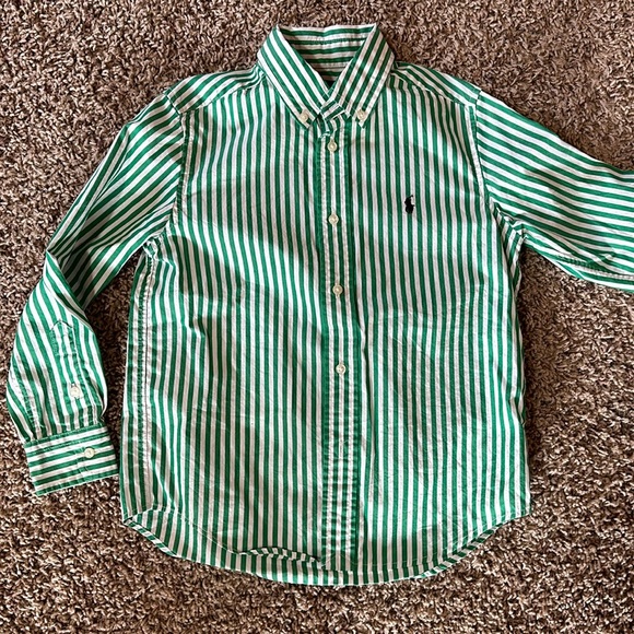 Ralph Lauren green stripe shirt - Picture 1 of 6
